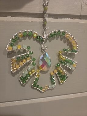Handmade Monstera Aurea Suncatcher